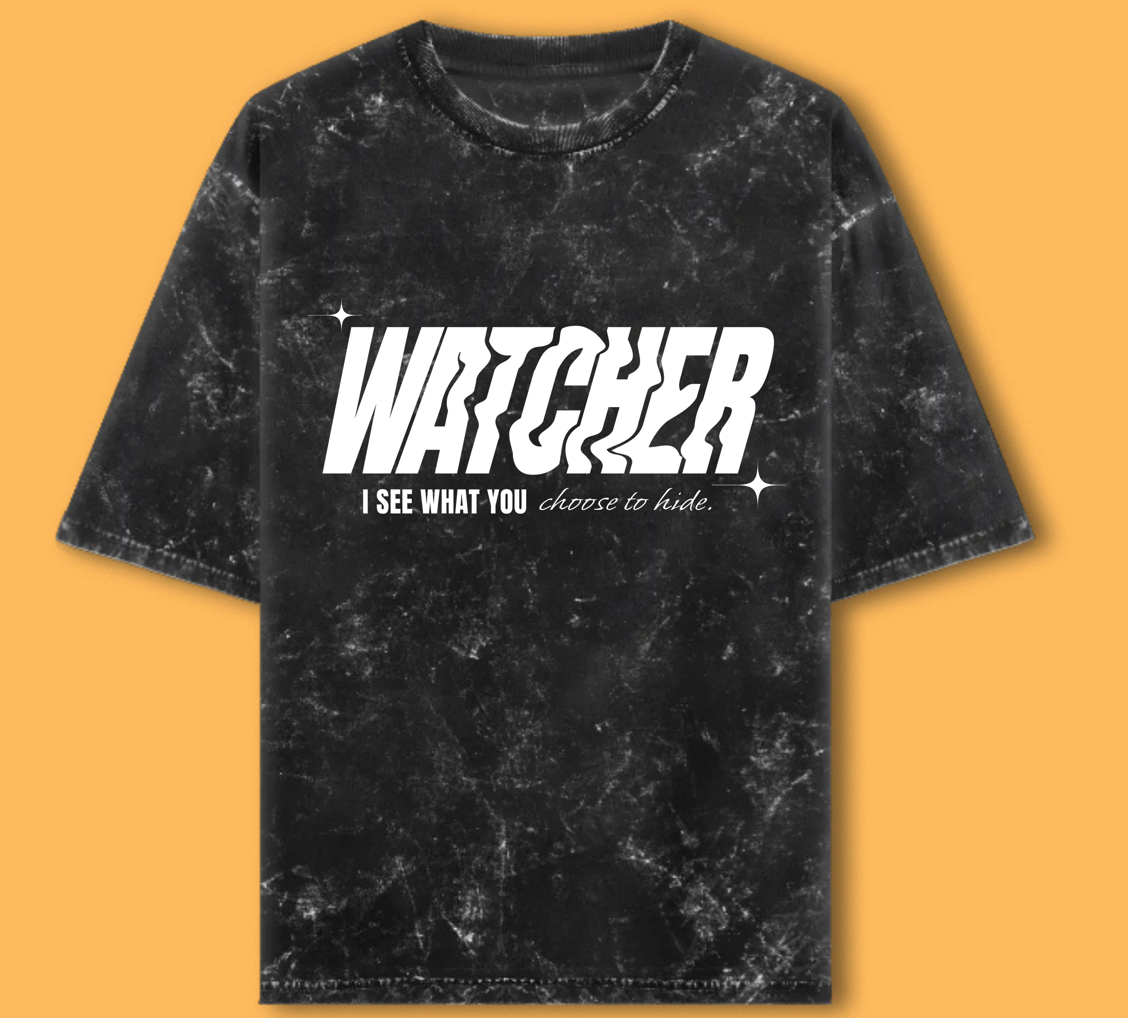 WATCHER-Acid Washed Oversized Tee