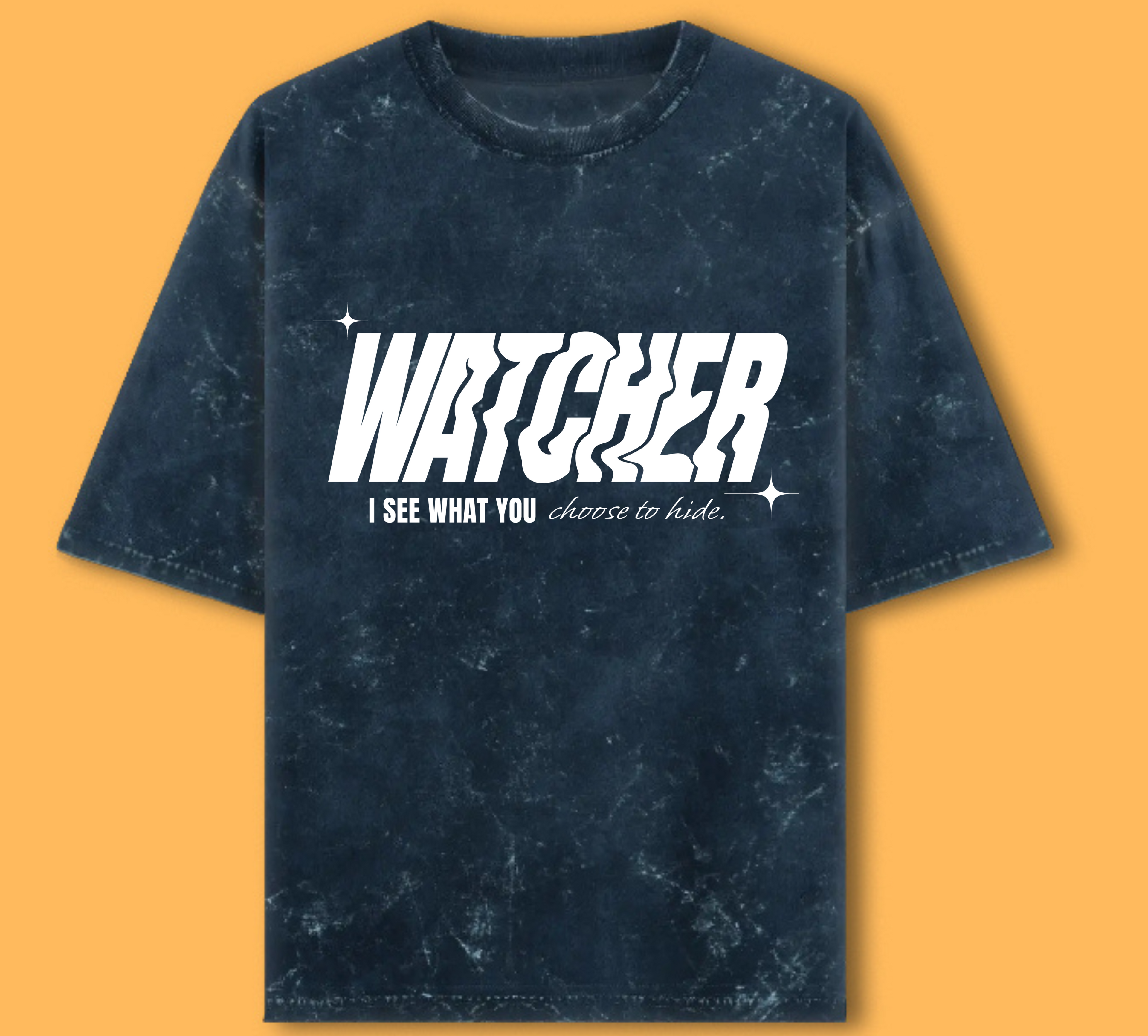 WATCHER-Acid Washed Oversized Tee