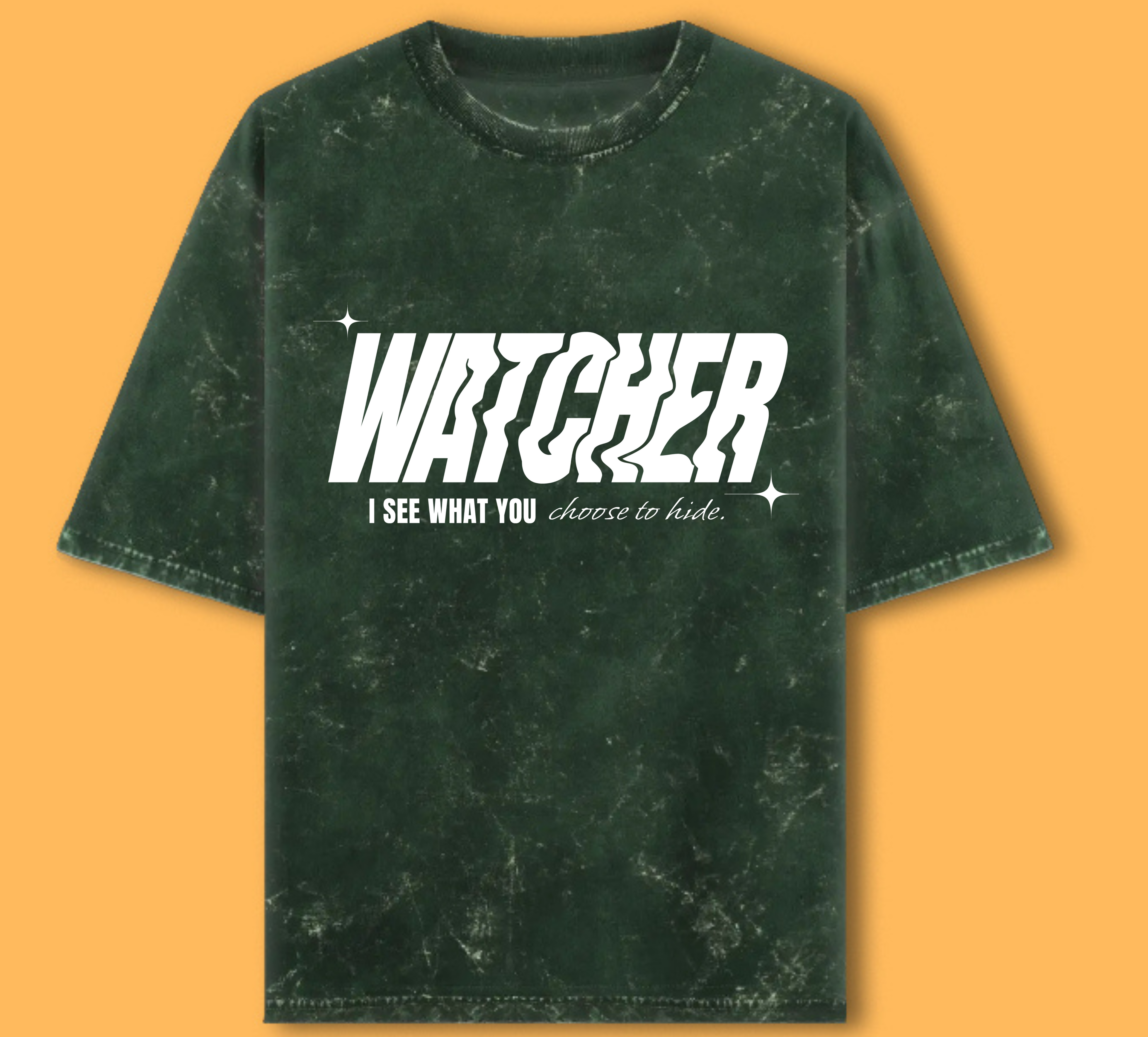 WATCHER-Acid Washed Oversized Tee