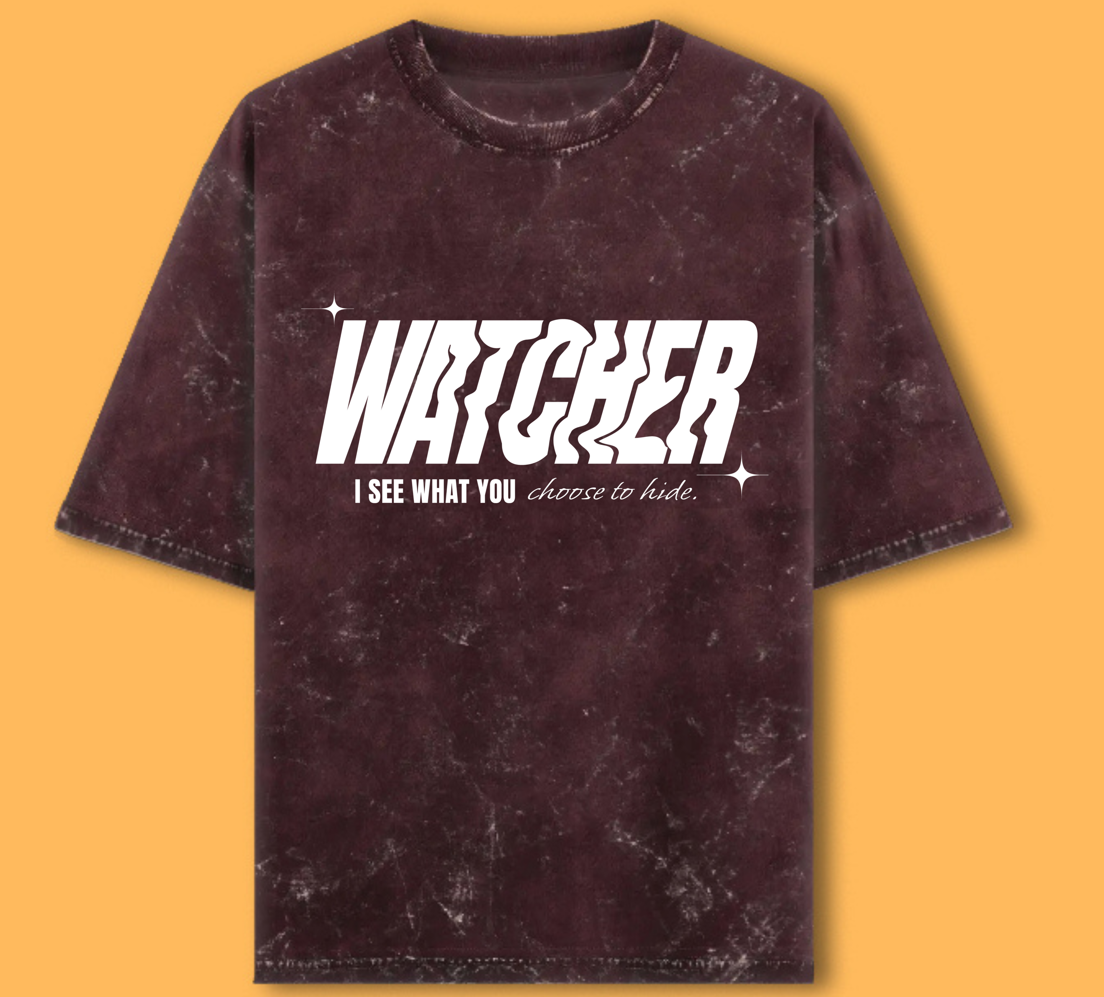 WATCHER-Acid Washed Oversized Tee