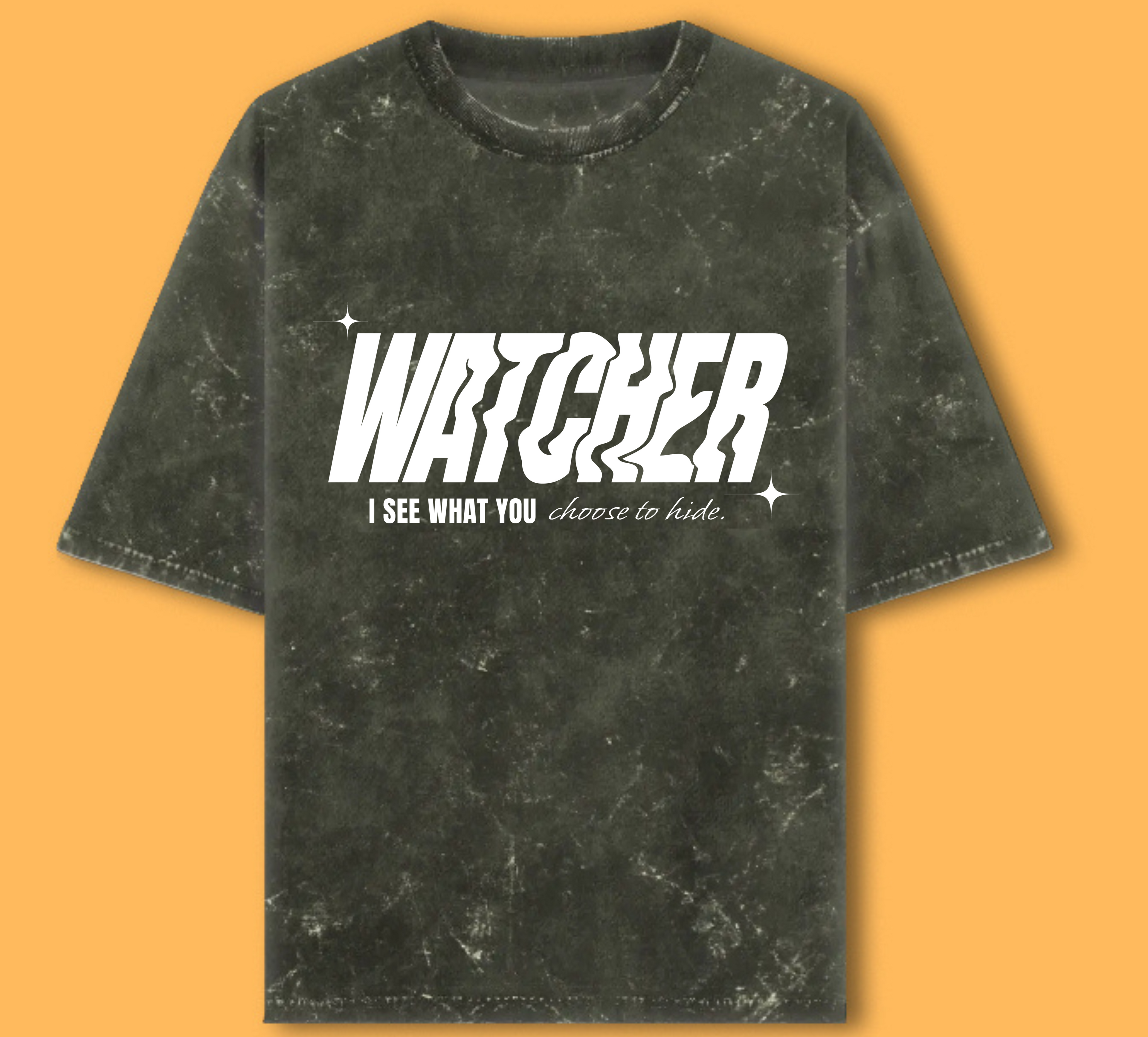 WATCHER-Acid Washed Oversized Tee